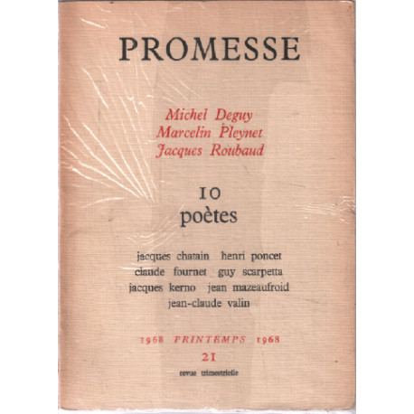 Revue promesse n° 21 ( 1968 ) 10 poètes