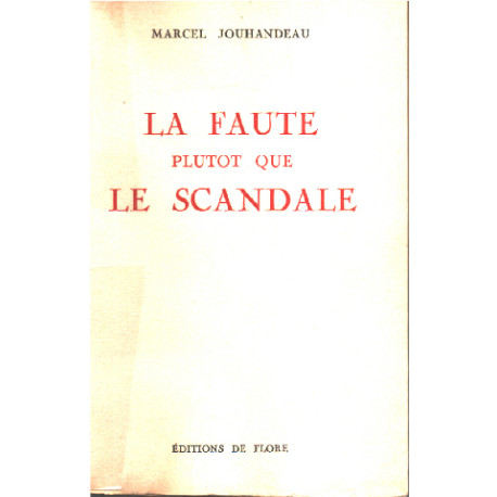 La faute plutot que le scandale / EO numérotée