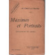 Maximes et portraits ( évolution du genre )
