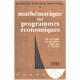Mathematique des programmes economiques