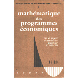 Mathematique des programmes economiques