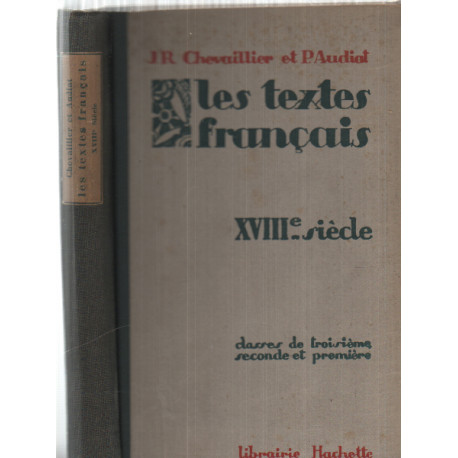 Les textes français XVIIIe siècle 3ème et 2nde et 1ère