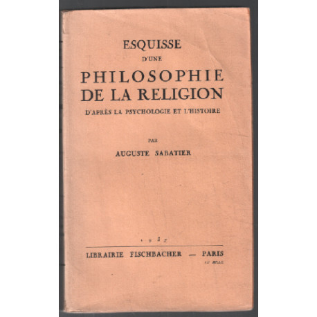 Esquisse d'une philosophie de la religion