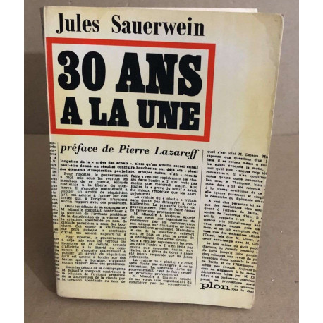 30 ans à la une
