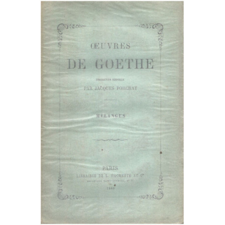 Melanges / traduction nouvelle par Jacques Porchat