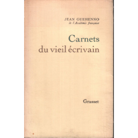 Carnet d'un vieil ecrivain