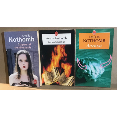 Stupeur et tremblements + les combustibles + attentat / lot de 3...