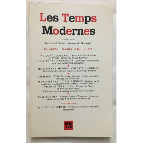 Les temps modernes n° 523