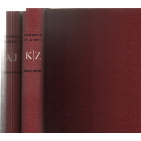 Dictionnaire biographique des auteurs / tome 1 et 2