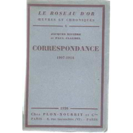 Correspondance 1907-1914