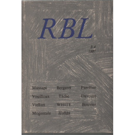 Revue RBL n° 3-4