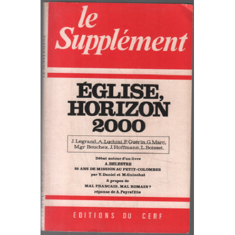 Eglise horizon 2000 / le supplément n° 124