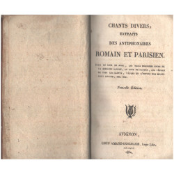 Chants divers extraits des antiphonaires romain et parisien pour...