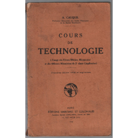 Cours de technologie