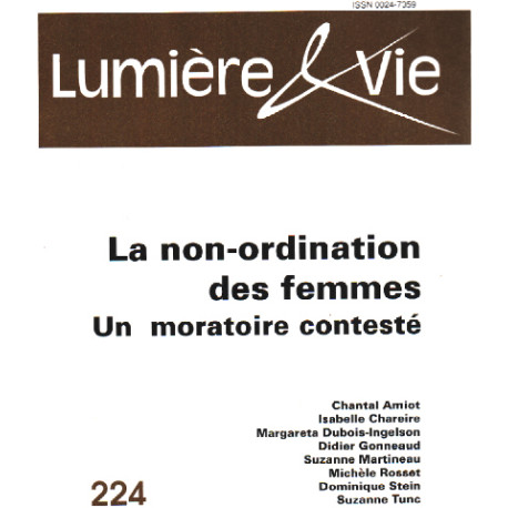 La non-ordination des femmes un moratoire contesté