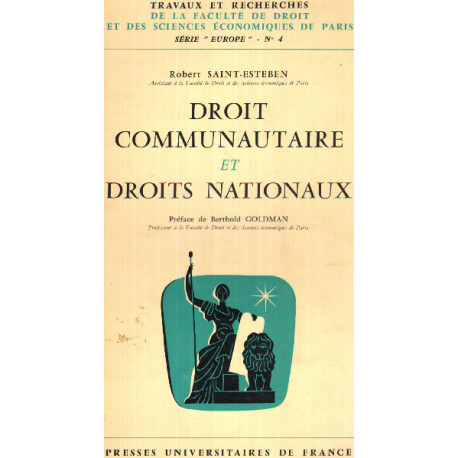 Droit communautaire et droits nationaux