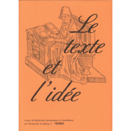 Le texte et l'idée n° 14 et 15