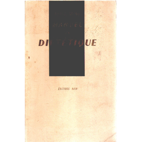Manuel de dietetique