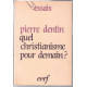 Quel christianisme pour demain