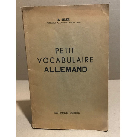 Petit vocabulaire allemand