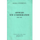 Articles sur l'immigration (1965-1981)