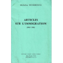 Articles sur l'immigration (1965-1981)
