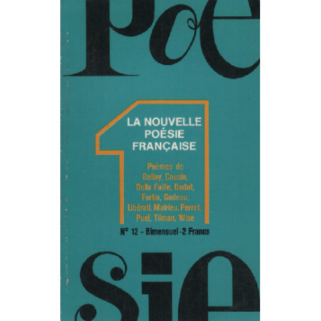La nouvelle poésie francaise / poésie n° 12