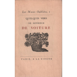Quelques vers de monsieur de voiture
