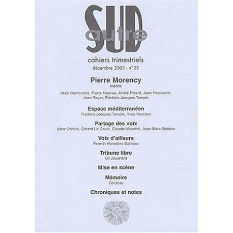 Autre Sud numéro 23 décembre 2003 : Pierre Morency