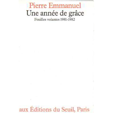 Une année de grace / feuilles volantes 1981-1982