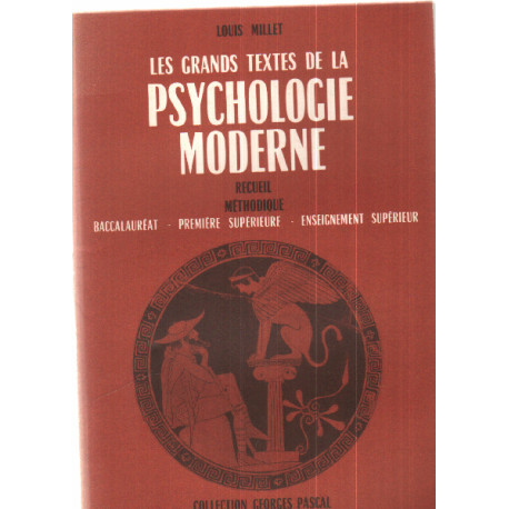Les grands textes de la psychologie moderne