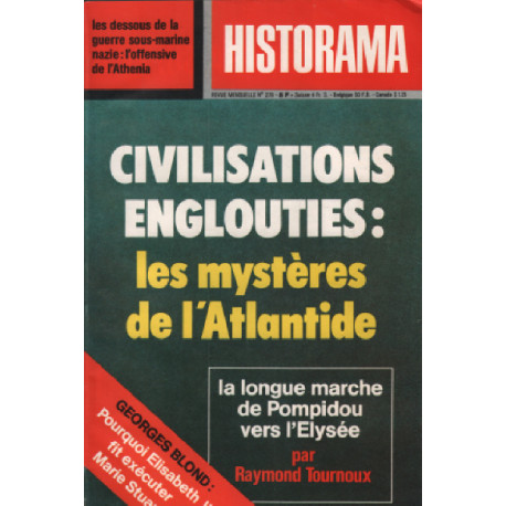 Revue historama n° 278 / civilisations englouties / les mysteres...