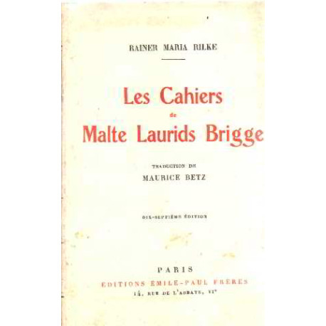Les cahiers de malte laurids brigge