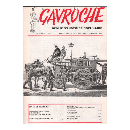 Revue d'histoire populaire / gavroche n° 30