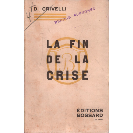 La fin de la crise