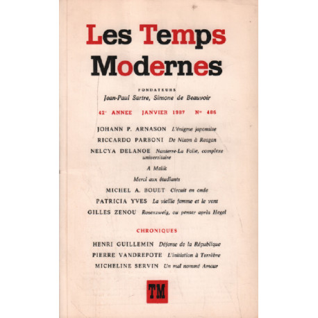 Les temps modernes n° 486