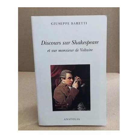 Discours sur Shakerpeare et sur monsieur de Voltaire (1777)