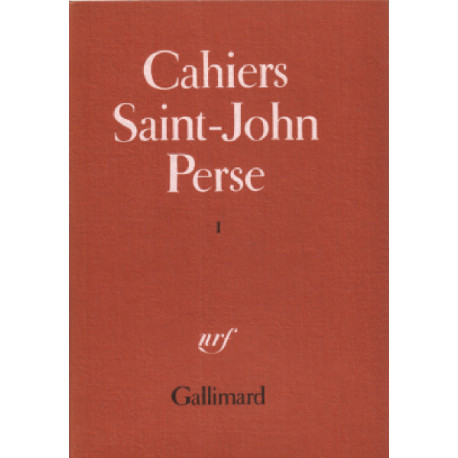 Cahiers saint-john perse n° 1