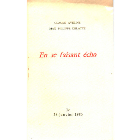 En se faisant echo