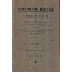 Climatologie médicale de la cote d'azur / extrait