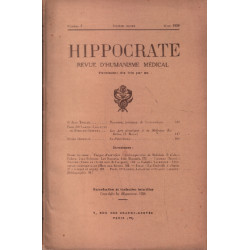 Hippocrate revue d'humanisme médical n° 7 / 1938 / charbonnier :...