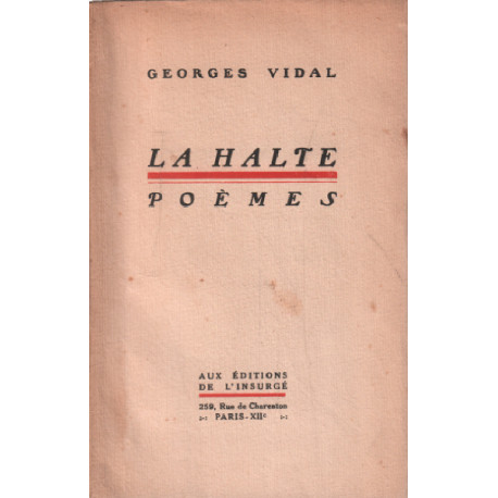 La halte / poemes