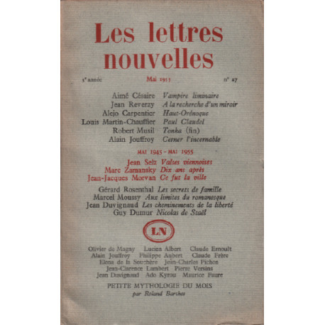 Les lettres nouvelles n° 27