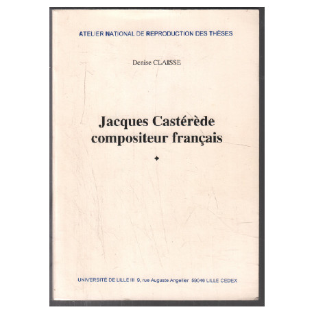 Jacques castérède compositeur francais
