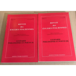 Revue des études italiennes / tomes 45 et 46 / leopardi philosophe...