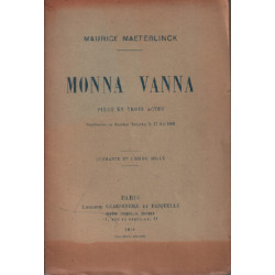 Monna vanna : pièces en trois actes