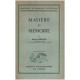 Matière et mémoire