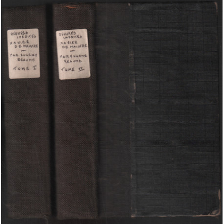 Oeuvres inédites de xavier de maistre (complet en 2 tomes