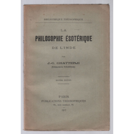 La philosophie ésotérique de l'inde
