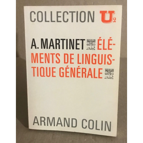 Eléments de linguistique générale